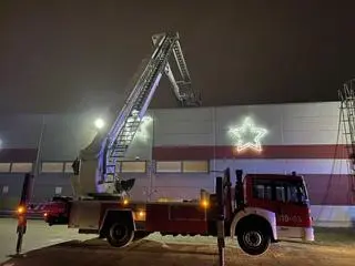 Pożar hali na Marywilskiej