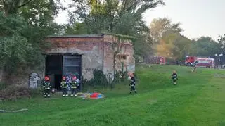 Pożar zabytkowej rotundy w Śródmieściu