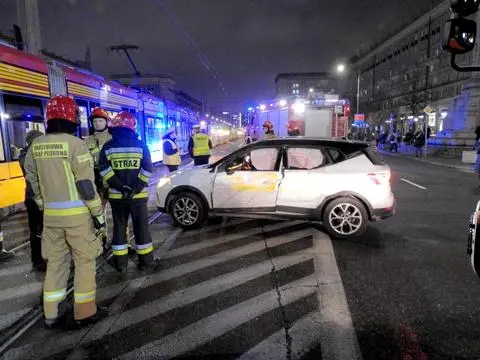 Zderzenie na placu Konstytucji