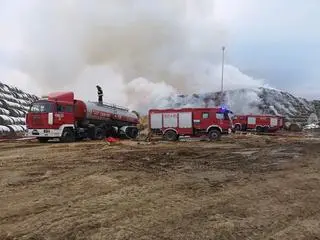 Pożar siana w Chotyczach