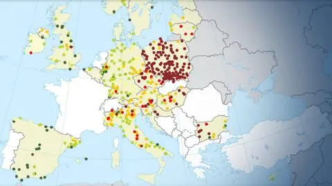 Czerwona plama na mapie Europy. Dramatyczne dane o polskim powietrzu