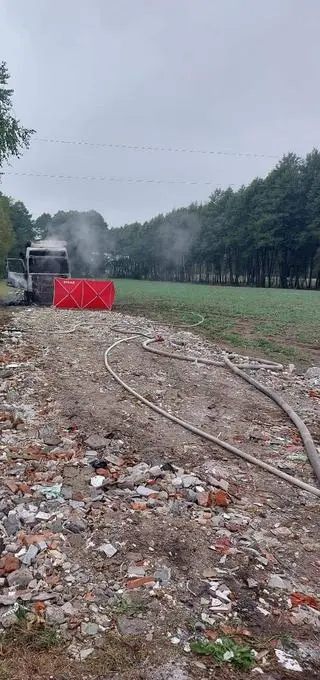 Pożar w miejscowości Mostówka