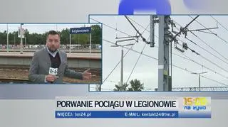 35-latek porwał pociąg w Legionowie 