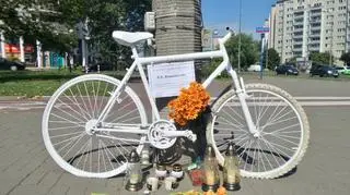 Biały duch roweru na miejscu tragedii