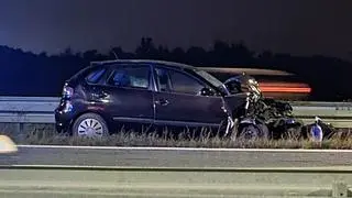 Zderzenie na S2 na wysokości Przyczółkowej