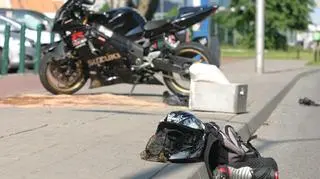 Wypadek z udziałem motocykla