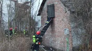 Pożar pustostanu na Białołęce