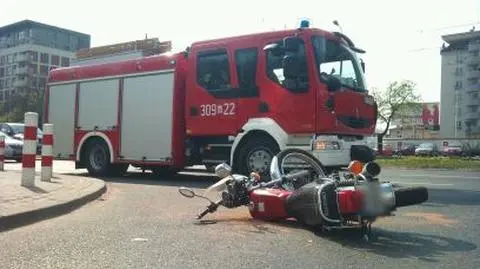 Chciała skręcić, zderzyła się z motocyklem