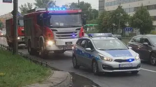 Zderzenie toyoty i porsche na Grójeckiej