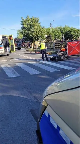 Zderzenie jednośladów w Kozienicach