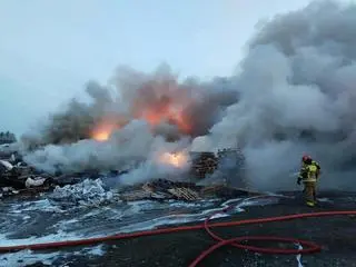 Pożar w miejscowości Nowy Modlin 