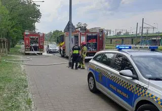 Pożar dawnej jednostki wojskowej 