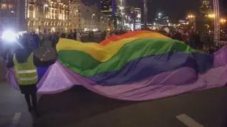 Protest na rondzie Dmowskiego