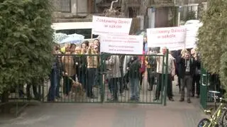 Protest rodziców na Żoliborzu