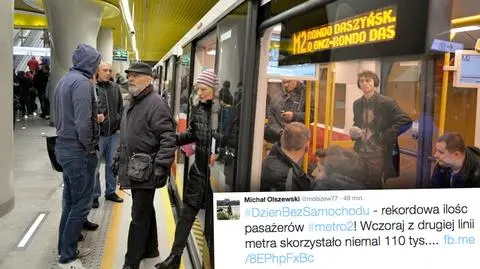 Rekord na II linii metra w dzień bez samochodu