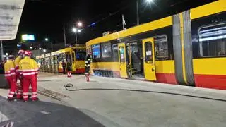 Pożar tramwaju na Targowej