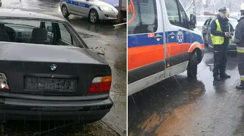 Trzy rozbite auta na Spacerowej