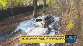 Spalone auto znaleziono w Otrębusach