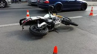 Wypadek z udziałem motocyklisty 