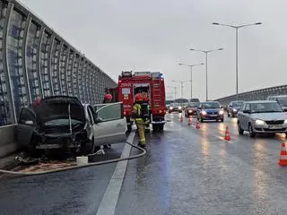 Pożar samochodu na S8