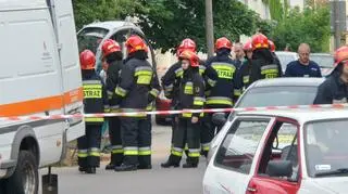 Akcja straży pożarnej na Żeromskiego