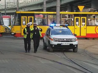 Zderzenie tramwajów na rondzie Starzyńskiego