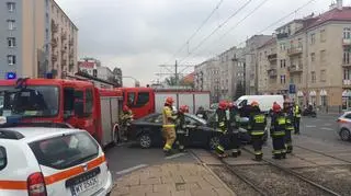 Zderzenie na skrzyżowaniu Wawelskiej i Grójeckiej