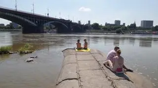 Warszawiacy na plaży