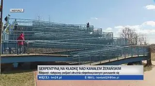 Zespół testerów sprawdzał użyteczność kładki w Nieporęcie