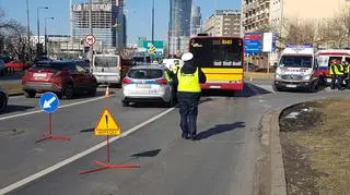 Zderzenie autobusu i skody