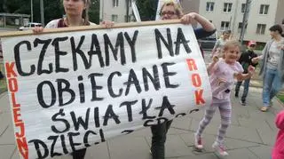 Protest przy ulicy Stawki