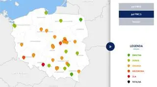 Stężenie pyłu PM 2,5 o godz. 8.35