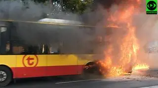 Spłonął autobus na Sokratesa