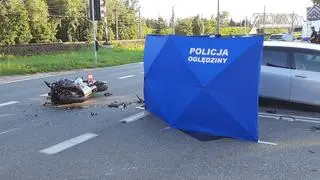 Zderzenie z udziałem motocyklisty we Włochach