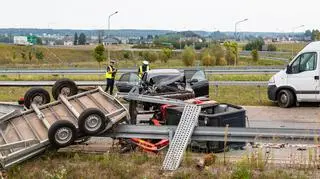 Trzy auta zderzyły się pod Garwolinem