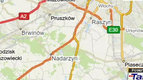 Samochód SOP na A2 uderzył w bariery energochłonne