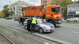 Rowerzysta wjechał pod tramwaj