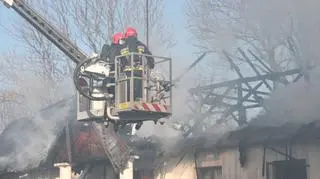 Pożar zabytkowego dworku