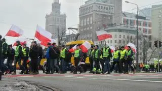 Protest rolników w centrum