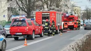 Akcja strażaków przy ulicy Potockiej