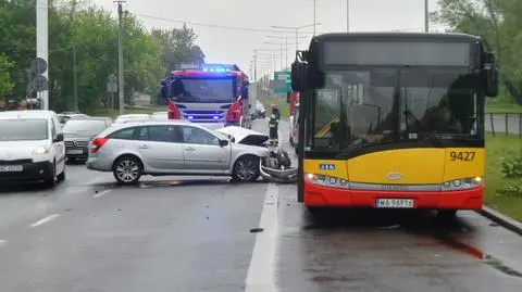 Kolizja na wylotówce w stronę Gdańska