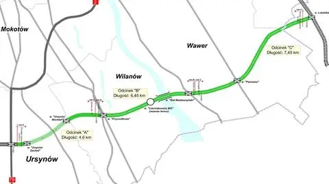 Od 1,2 do 2,4 mld złotych za trasę i tunel na Ursynowie