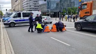 Protest aktywistów w centrum