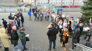 Protest stowarzyszenia "Owocowe Sady Żoliborskie"