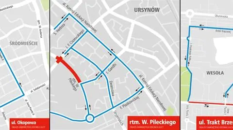 Trzy ulice idą do remontu. Objazdy na Woli, Ursynowie i w Wesołej