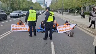 Protest aktywistów w centrum