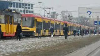 Utrudnienia tramwajów na Towarowej