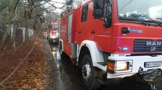 Pożar w Wawrze, w domu jednorodzinnym 