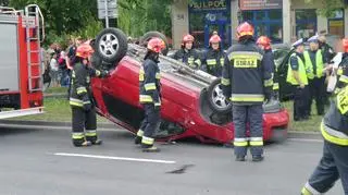 Zderzenie czterech aut na Ochocie