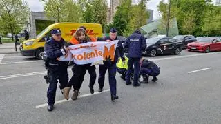 Protest aktywistów w centrum